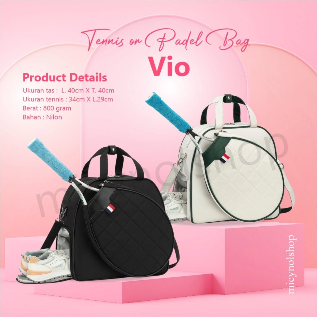 MICYNSOLSHOP-TAS TENNIS/ TAS PADEL/ TAS BADMINTON/ TAS MULTIFUNGSI/ TAS OLAHRAGA/ TAS GYM/ TAS PADEL WANITA/ TAS TENNIS WANITA/ HEADSIZE 118INCH /KODE VIO