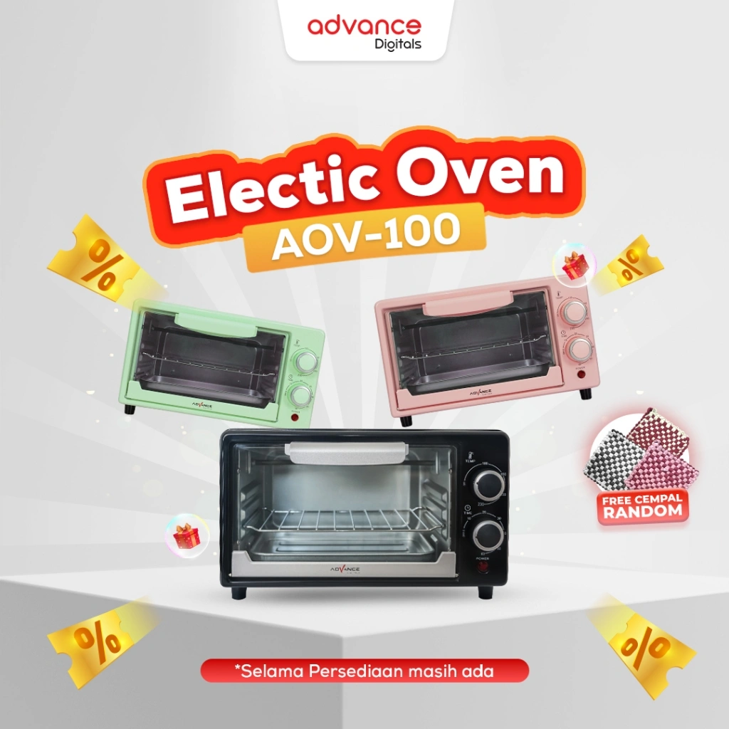 Advance Electric Oven (Oven Listrik ) AOV-100 Kapasitas 9L Garansi Resmi Advance 1 Tahun