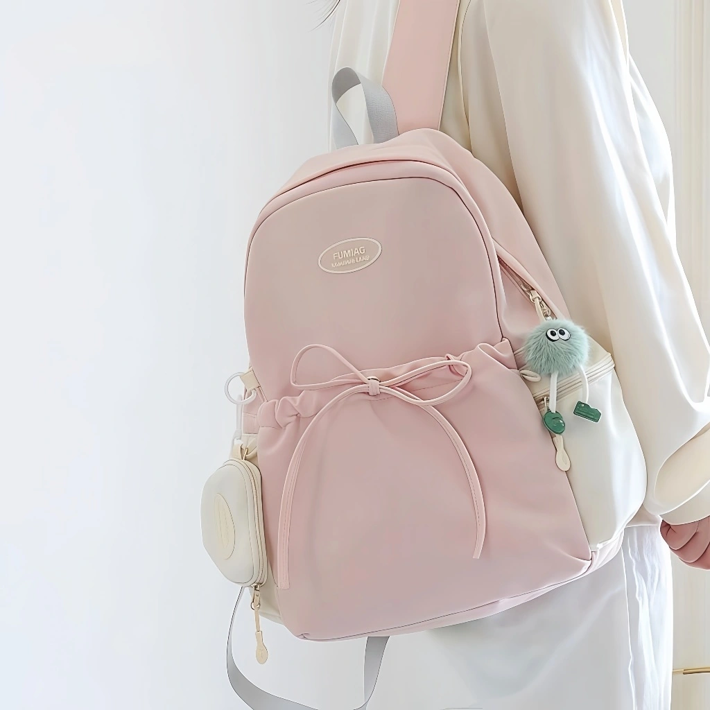 [Widget gratis*2]Tas Sekolah ins Korea import fashion/Besar Perguruan Tinggi Kuliah kanvas tas ransel/tas ransel laptop Siswa Lucu Wanita backpack/Tas Sekolah Siswa SMP Siswa SMA/tas sekolah wanita