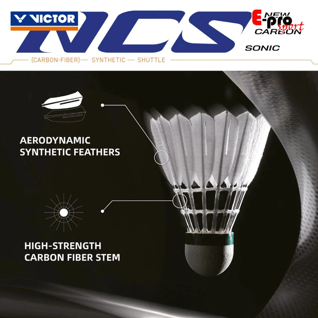 Shuttlecock Badminton Victor NCS / New CarbonSonic Shuttlecock NCS 2025 (6 dan 12 pc) Original