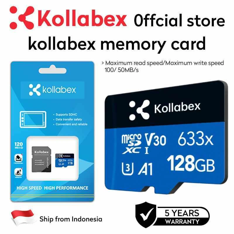 Kollabex Microsd 633x 32GB / 64GB /128GB /256GB High Performance Up to 120MB/s High-Speed micro card