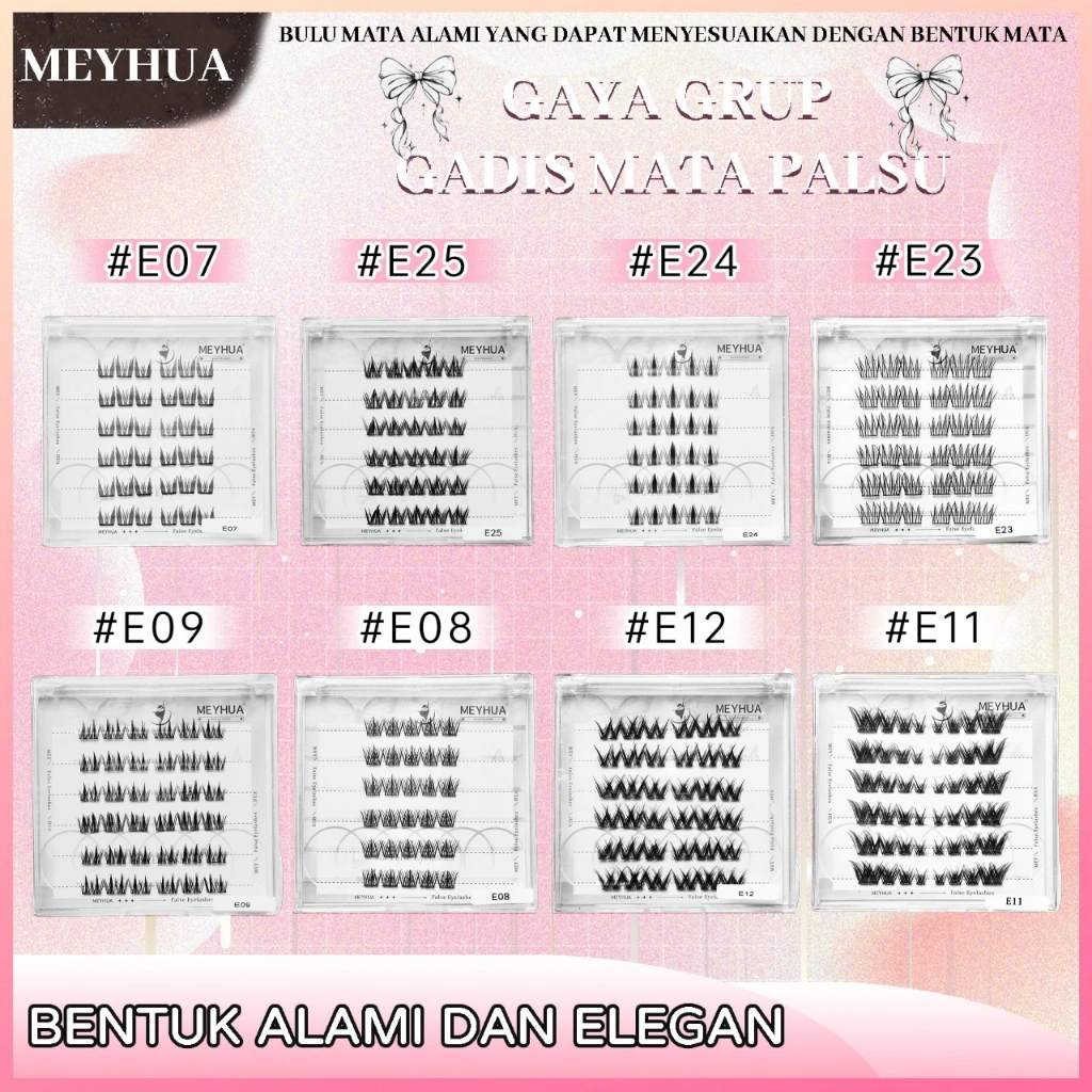 LANGSUNG TEMPEL Bulu Mata Palsu TANPA LEM  -  Eyelash Extension -  Bulumata Individual Lash- MeyhuaLashID