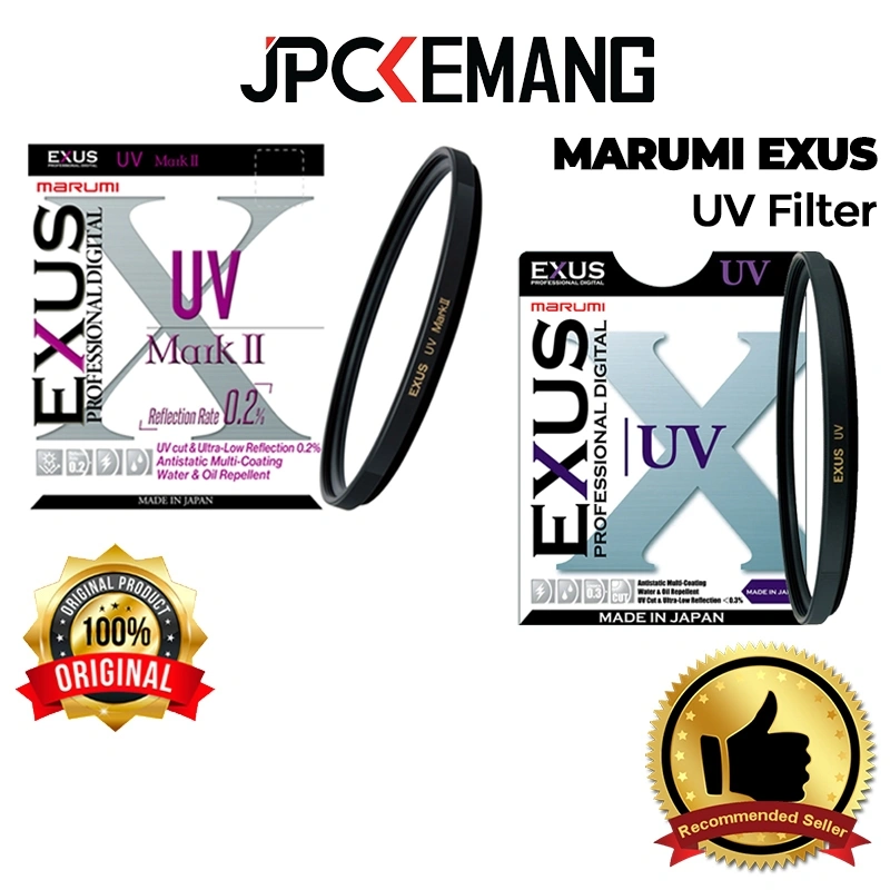 Marumi EXUS UV / EXUS UV Mark II Filter Lens UV CUT 52mm 62mm 67mm 72mm 77mm 82mm Filter Lensa Kamera Protector 52 mm 62 mm 67 mm 72 mm 77 mm 82 mm Original