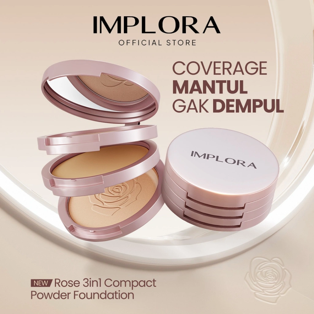 Implora Rose 3in1 Compact Powder Foundation