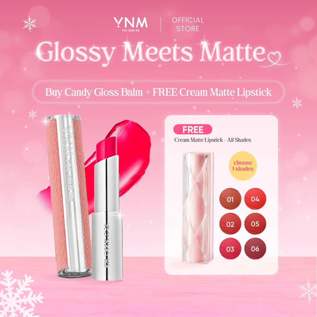 YNM Candy Gloss Balm – 04 Peony Berry | Pink Berry Lip Gloss Balm | Melembabkan | Tidak Lengket | Korea Original (ED September 2026)