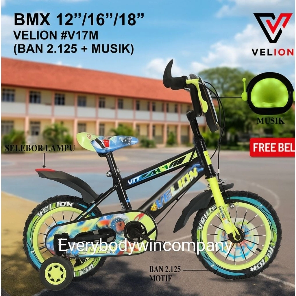 [FREE BEL] SEPEDA ANAK LAKI LAKI BMX 12/16/18 INCH VELION V17 STIR BMX NEW MODEL UNTUK USIA 2-8 TAHUN