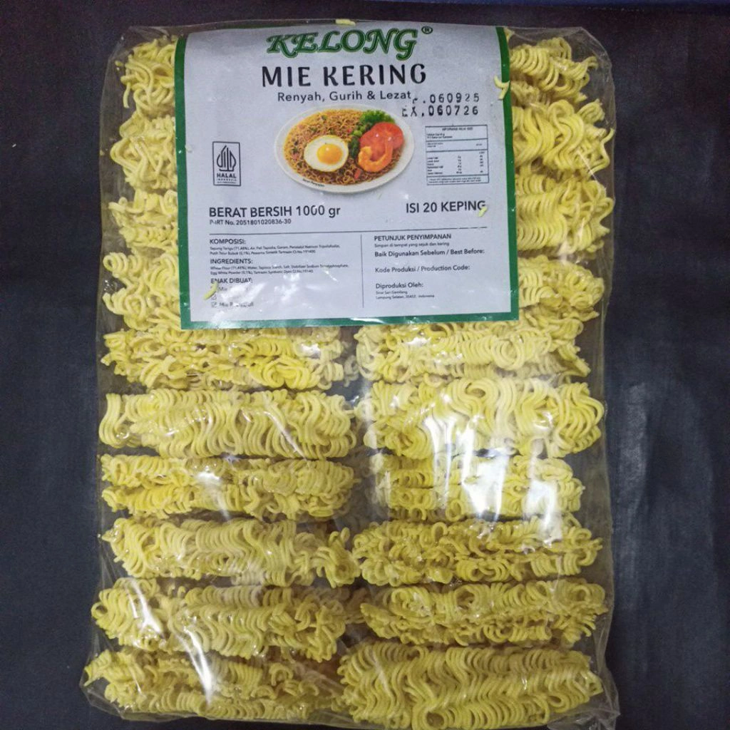 mie kering kelong mie keping kelong