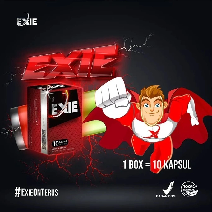 Exie Kapsul Stamina Pria: Panax Ginseng, Tongkat Ali - Original BPOM - Isi 1 Box