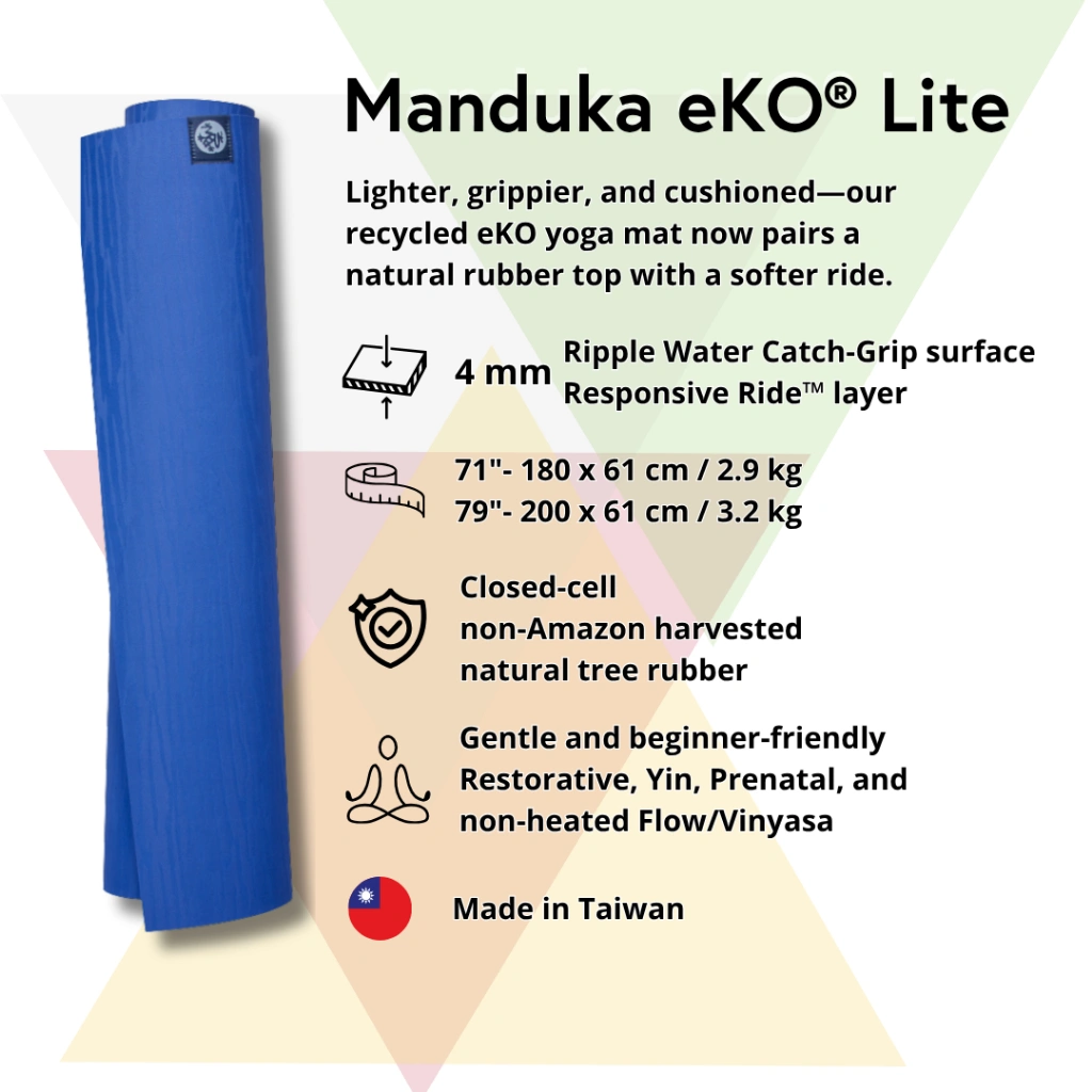 Manduka  Eko Lite Yoga Mat 4mm - Matras Yoga material Natural Rubber dengan grip medium