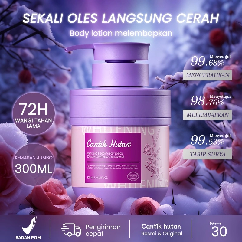 [Tone Up + SPF50+] Cantik Hutan Bright Glow Day Cream Instant Cerah Seketika Mencerahkan Wajah Niacinamide + 5X Ceramide Moisturizer Pemutih Wajah Halus Glowing Cepat Menyerap Sunscreen Ringan Perlindungan UV