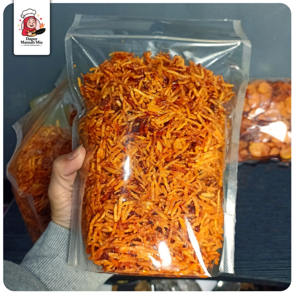 Kentang Mustofa Balado Pedas Manis  200gram – Camilan Kentang Kering Mustofa Kriuk | Dapur Mamah Mia