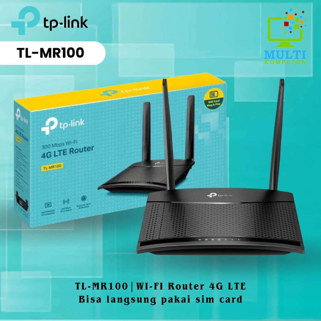 Router tp-link TL-MR100 4G 300Mbps Bisa Langsung Pakai Simcard