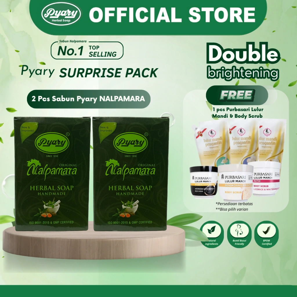 [ FREE GIFT ] PYARY  2 Pcs Sabun Nalpamara Original BPOM - Paket Hemat PBSR