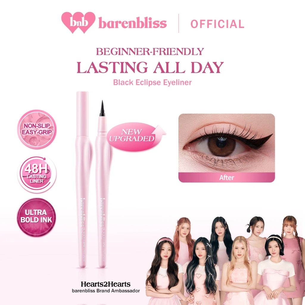 [BEST SELLING] BNB barenbliss Black Eclipse Eyeliner 48H Tahan Lama Waterproof & Smudge-Proof Matte Black Finish Precision & Bold Lines