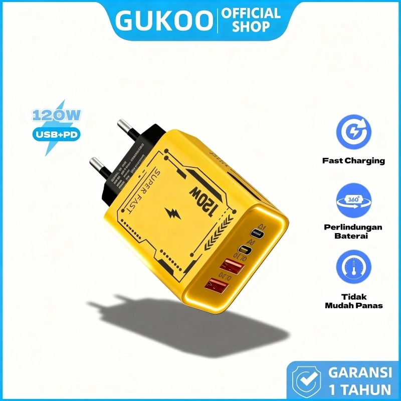 GUKOO Charger 40W fast charging equipped with 4 interfaces dual usb dual TYPE C original