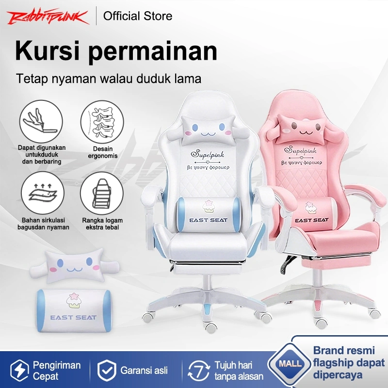 Rabbitpunk - Lucu / Gaming Chair/ Kursi Santai Kursi / Kursi Gamer / Kursui Putar / Kursi Game / Kursi Hidrolik /Kursi Komputer/Kursi Kantor Premium Quality