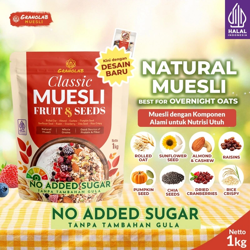Muesli Fruit and Seed 1 kg - Granolab Muesli