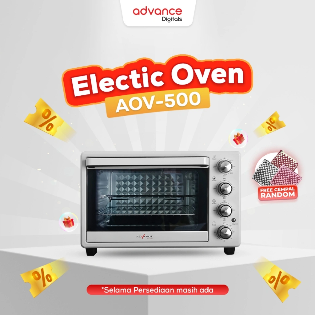 ADVANCE Electric Oven (Oven Listrik ) Rotisseris AOV-500 Kapasitas 33L Garansi Resmi Advance 1 Tahun