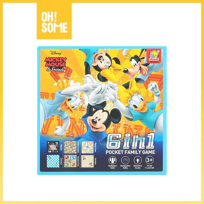 OHSOME - GOLDLOK Disney Mickey Mouse & Friends Board Game (6-in-1) - Mainan Family Board Game