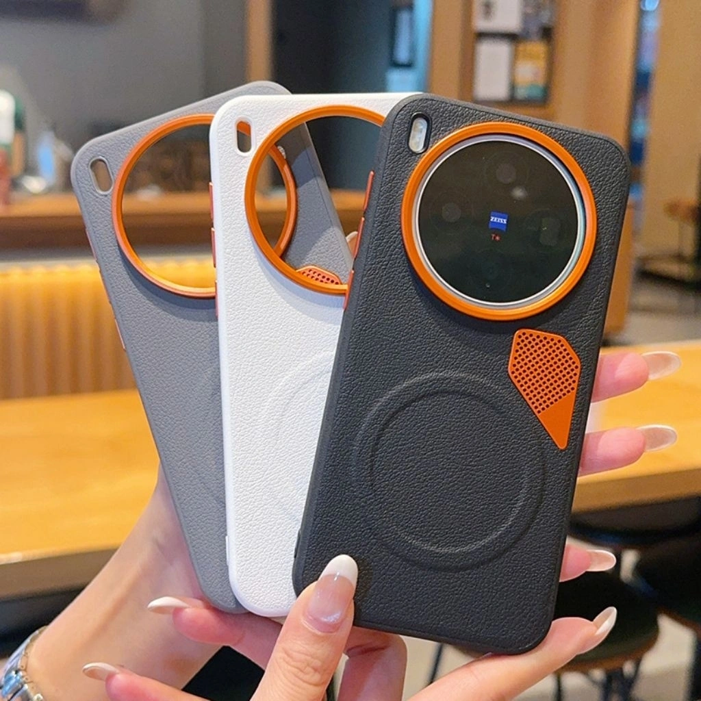 Case VIVO X300/X300 PRO Casing Magsafe Magnetic Cover PU Leather