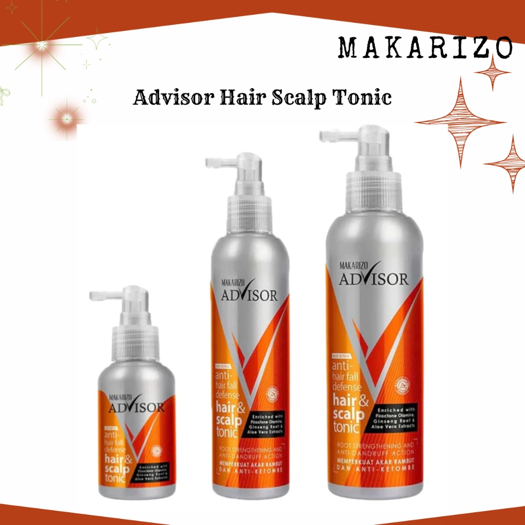 Makarizo Advisor Anti Hair Fall Defense Hair and Scalp Tonic 65ml/Tonic Rambut