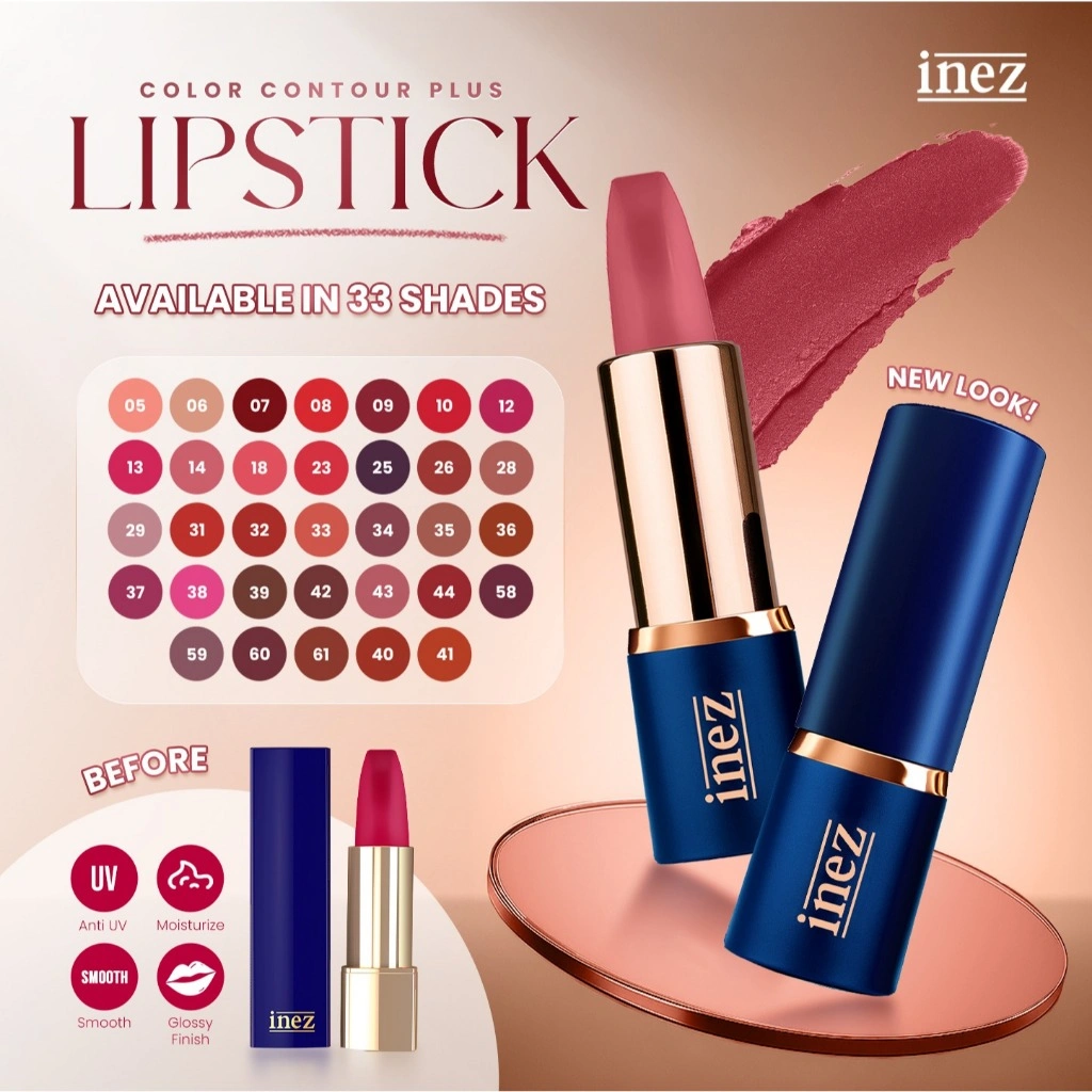 Inez Cosmetics  Lipstick 29 Pilihan Warna (1) New Case
