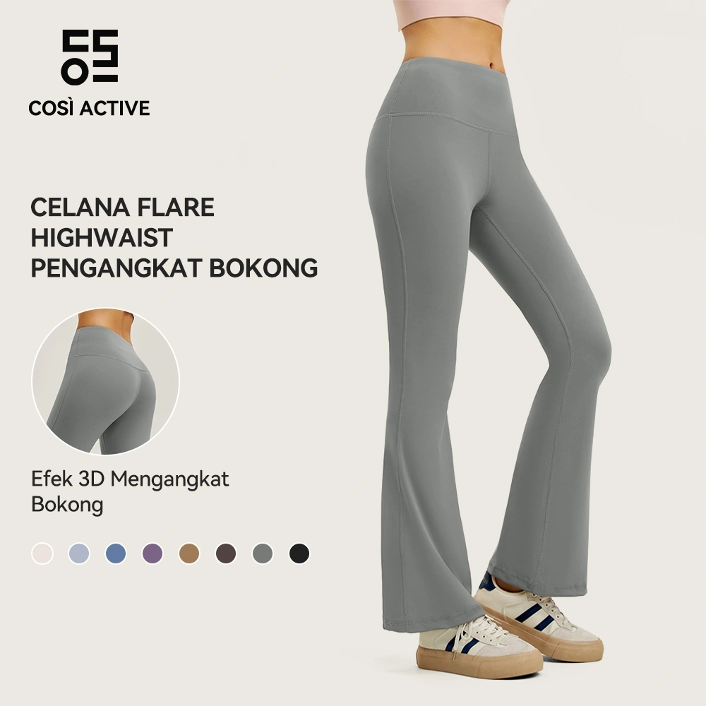 COSI COZY Wanita Olahraga Yoga Pilates Peregangan Celana Flared Leggings