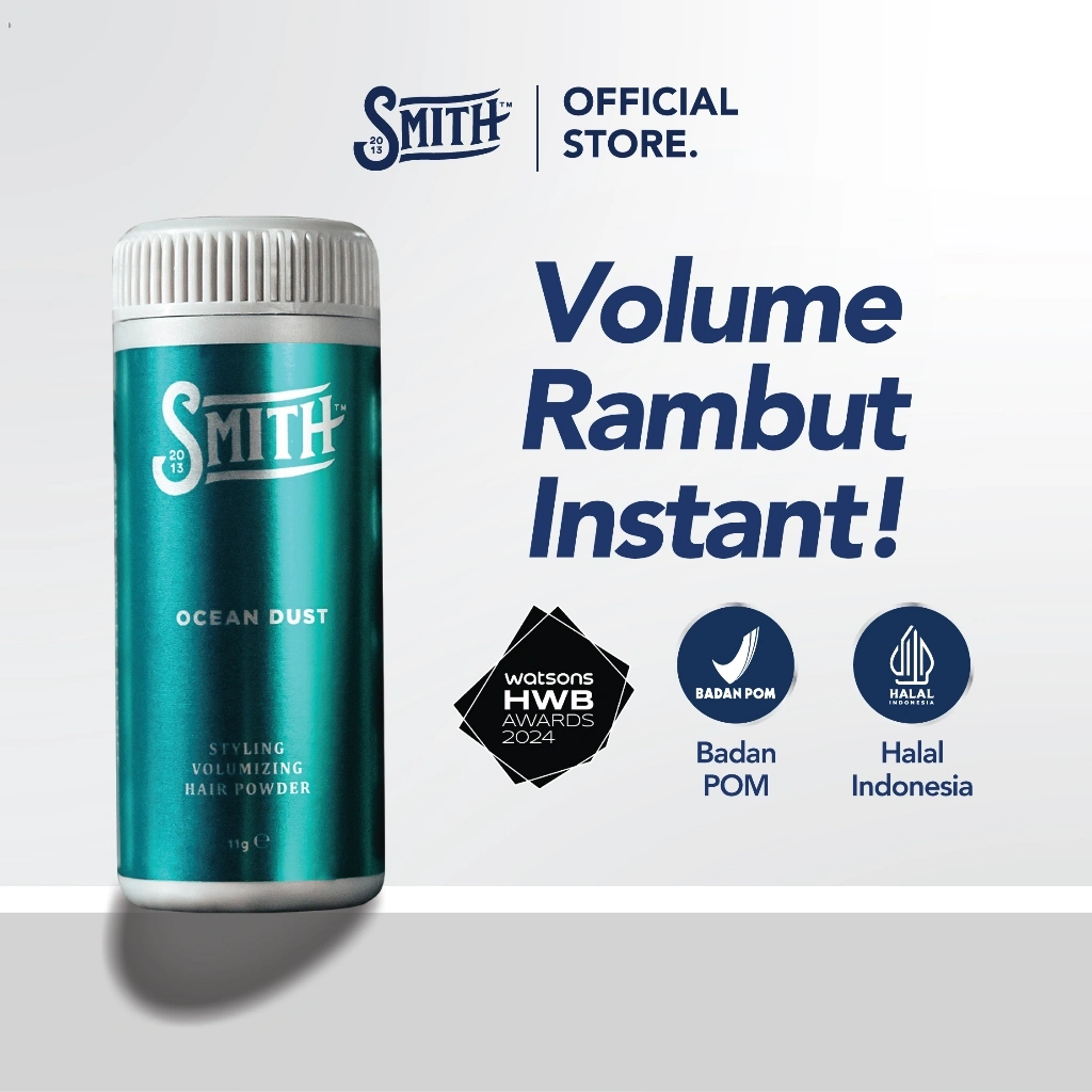 Smith Men Supply - Ocean Dust Hair Styling & Volumizing Powder 11gr | Hair Powder Pria | Bedak Rambut Pria | Powder Rambut | Powder Rambut Pria | Bubuk Rambut Pria | Pomade Powder | Powder Rambut Spray
