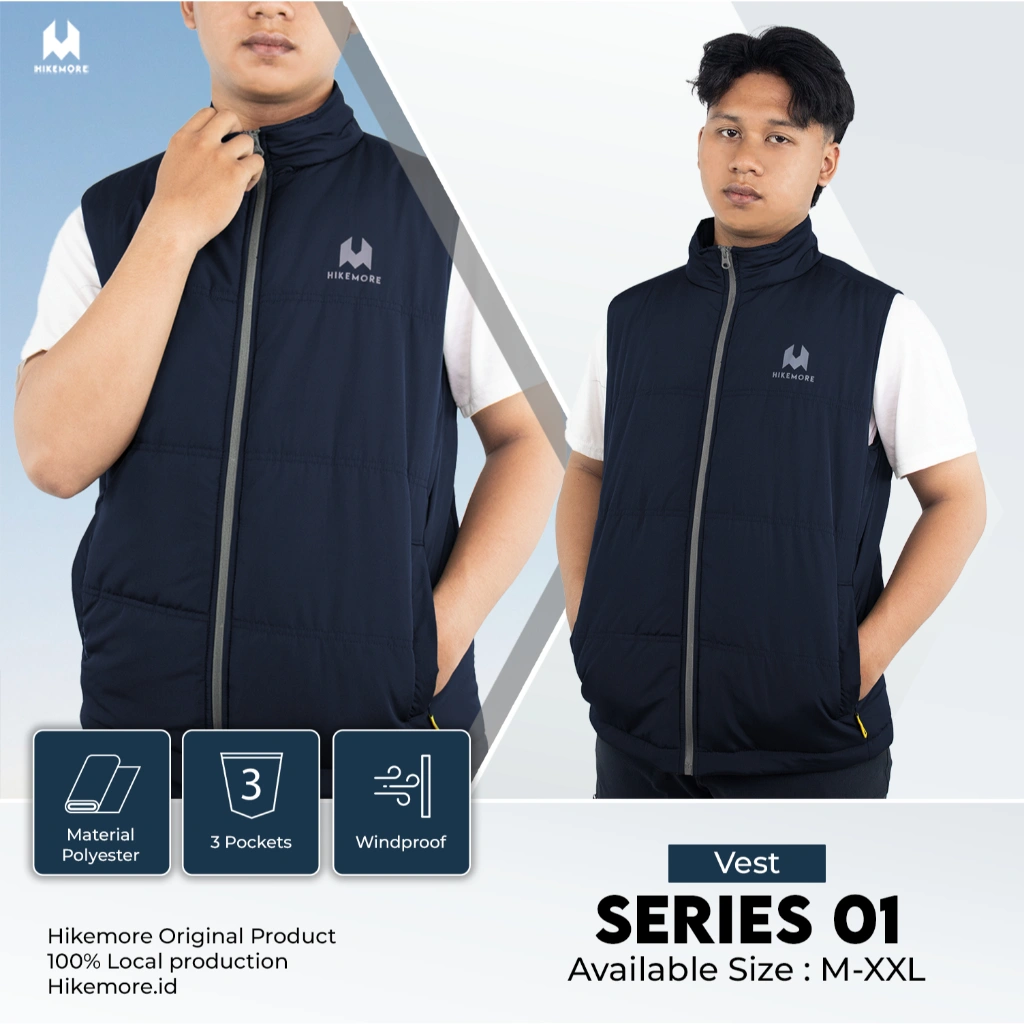Hikemore Rompi Motor Touring Pria  Vest 01 Original Terbaru