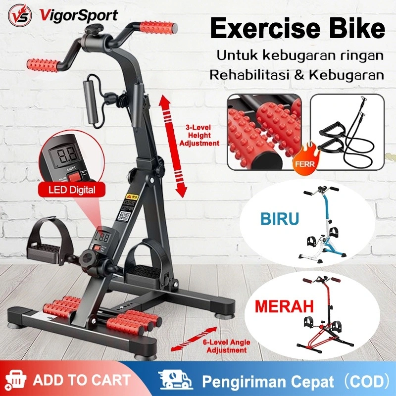 Sepeda Statis Rehabilitation training Foot pedal training Terapi Stroke lansia Syaraf Pedal bike Exercise