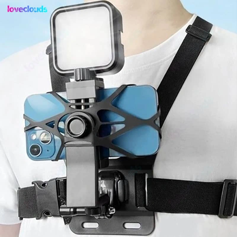 5/6Pcs Set Chest Strap Mount Smartphone Gopro Hero Action Cam Tali Strap Dudukan Dada Vlog HP