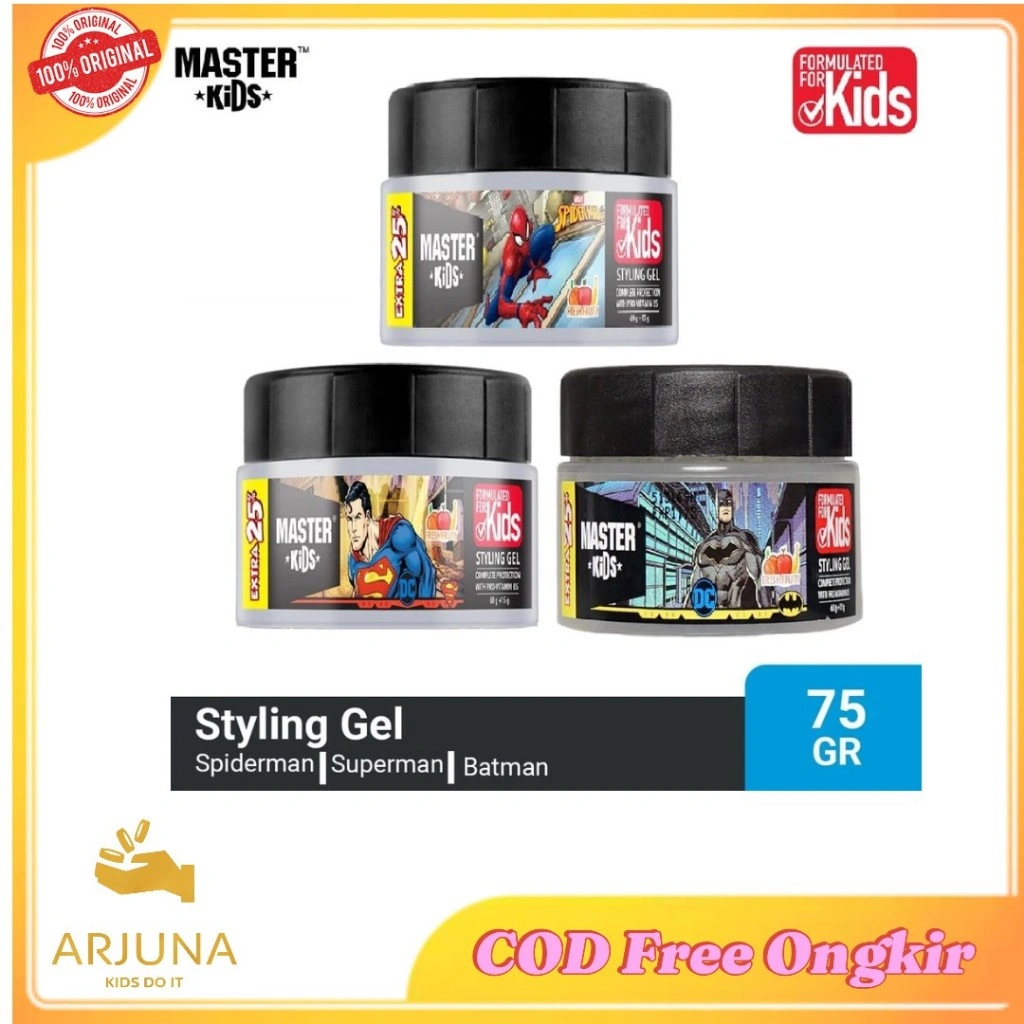 ARJUNA Master Kids Styling Gel  / Minyak Rambut Anak / Pomade Anak Karakter KINO KT4