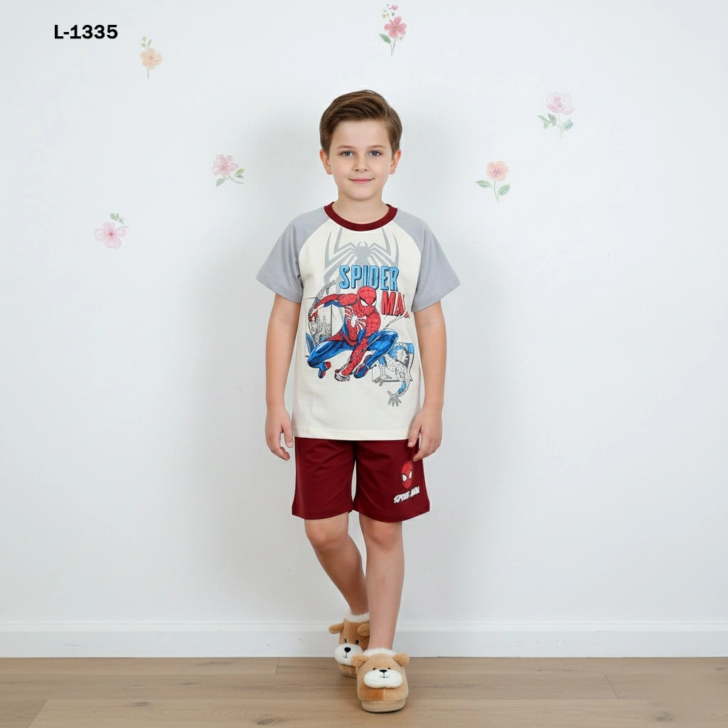 Baju Tidur Anak Laki Setelan Pendek Pendek L- / H Mix size 14-16-18
