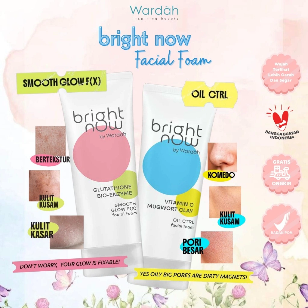 WARDAH Perfect Bright Now Smooth Glow F(X) Facial Foam | Oil Ctrl Facial Foam - 50ml/100ml