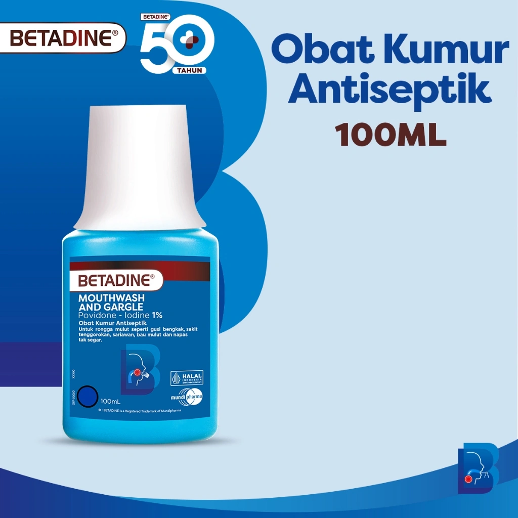BETADINE MOUTHWASH & GARGLE Obat Kumur Antiseptik 100ml
