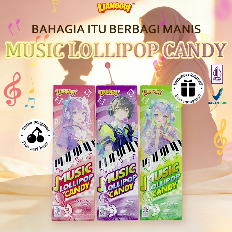 LIANGGUI Permen Musik Lolipop permen yang lagi viral HALAL