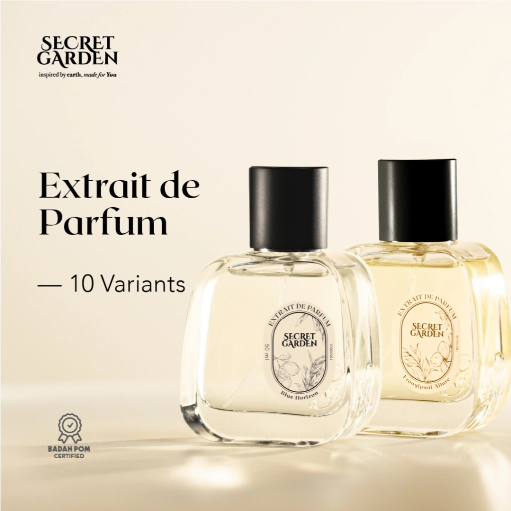 Secret Garden - Extrait De Parfum Luxury Collection size 50 / 100 ml | Unisex Parfum Lokal Tahan Lama 12 Jam Strong Scent Long Lasting Gift Kado Premium Mewah Wanita Pria Minyak Wangi Cewek Cowok Elegant Best Seller