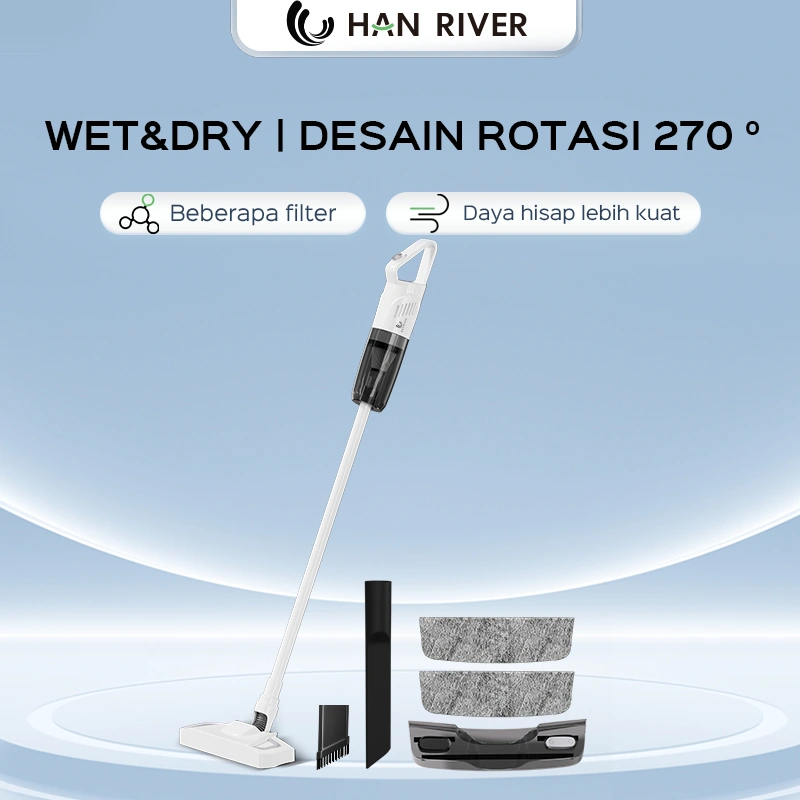 HAN RIVER Vacuum Cleaner Hisap Dan Pel Terintegrasi Vacuum Cleaner Penyedot Debu