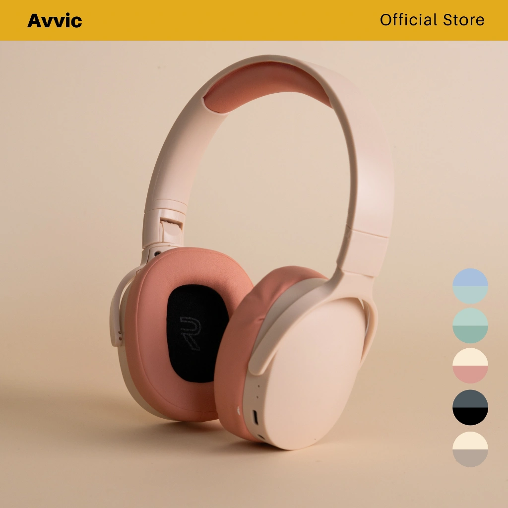 Avvic P2961 Headphone Wireless Bluetooth Headset Hifi Stereo Music 6D Socking Bass TF AUX Support