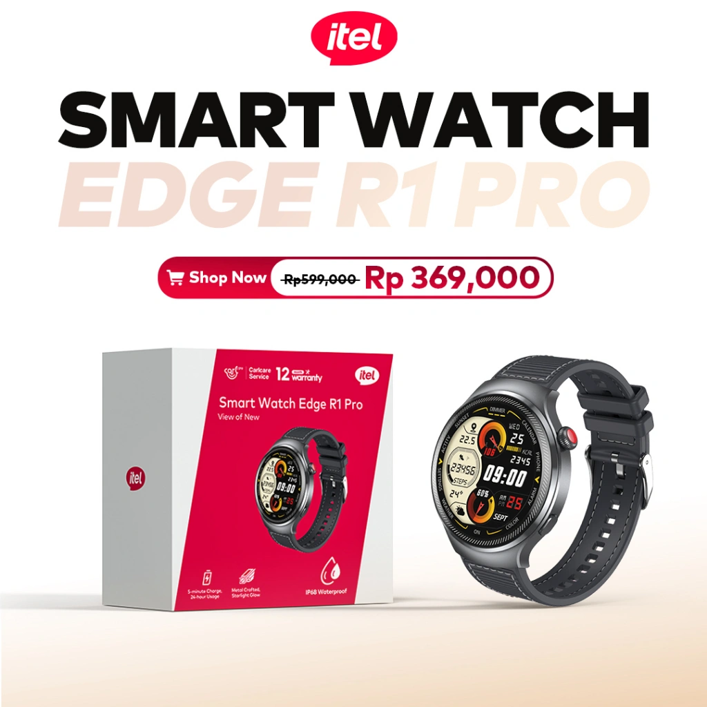 itel Smart watch O43 1.43 inch AMOLED Touch Screen IP68 water proof Jam Tangan Pria fitness tracking  SmartWatch