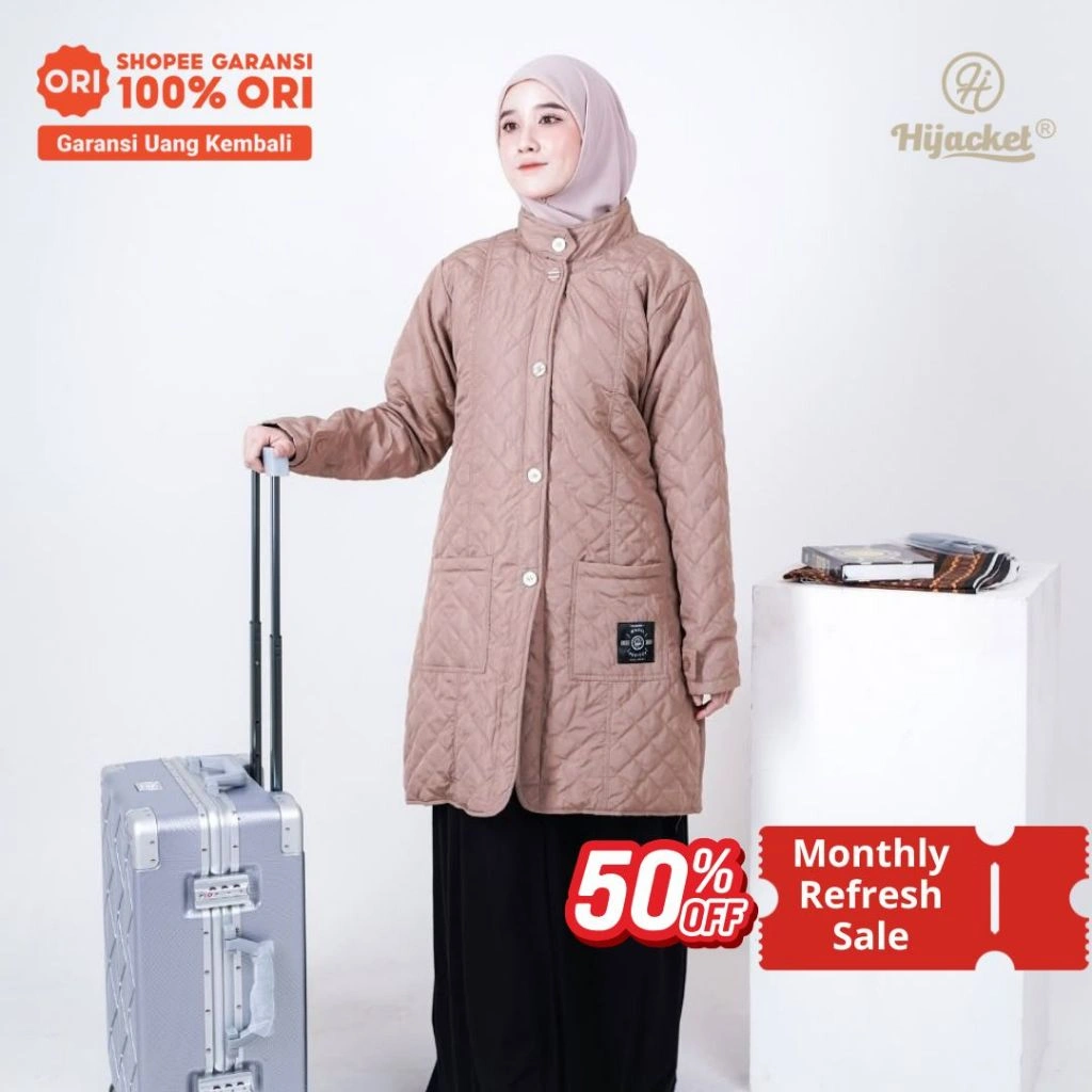 (100% Ori) Hijacket Belva Jacket Travel Muslimah Untuk Umroh & Haji di Musim Dingin