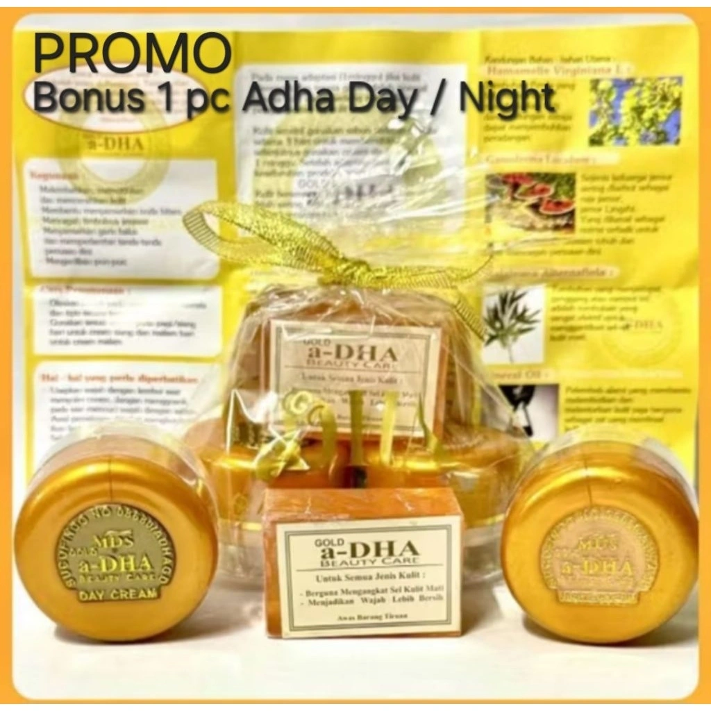 ADHA GOLD MDS NIGHT/DAY/ PAKET CREAM ORIGINAL !