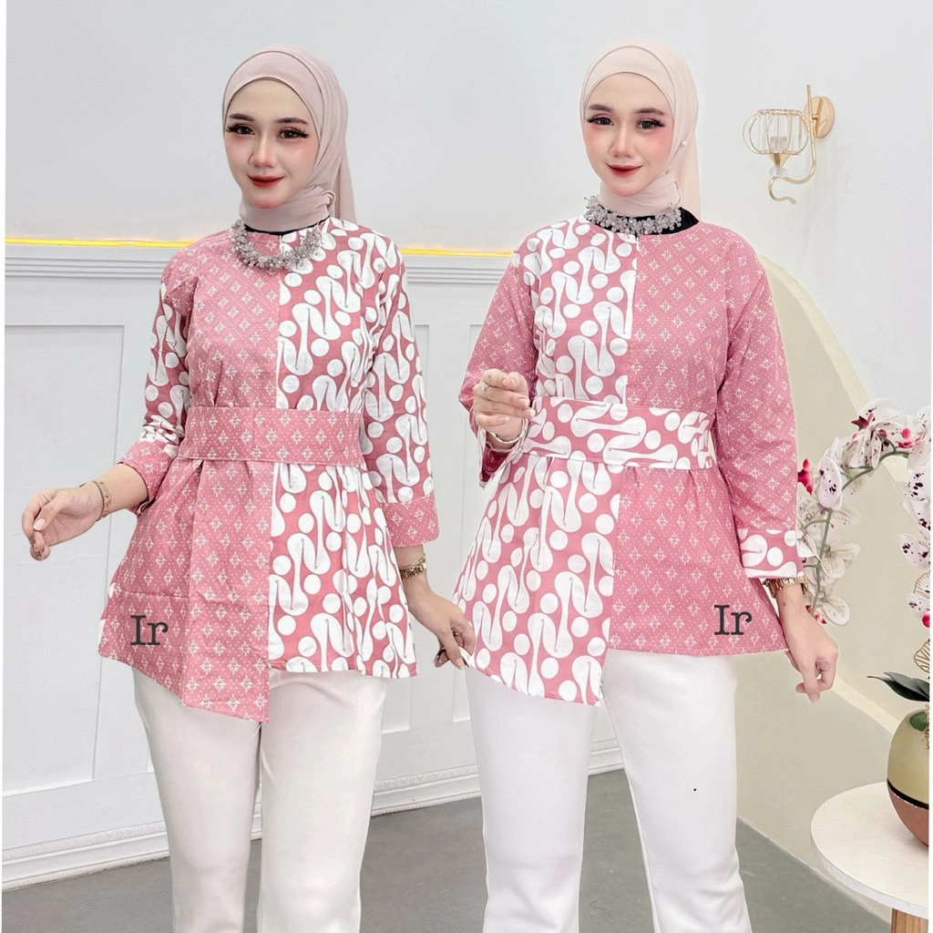 Baju Batik Kerja Wanita Modern Blouse Batik Kantor Wanita Terbaru (senokawung)