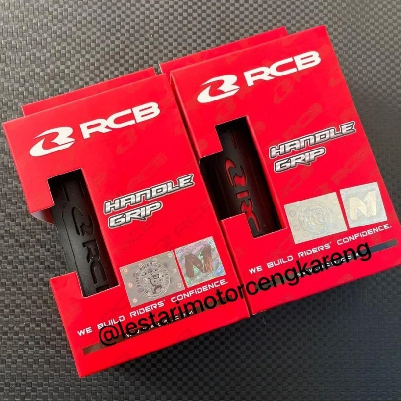 RCB HANDGRIP GRIP HANFAT HG77 100% ORIGINAL RACING BOY UNIVERSAL 11.5CM KARET LEMBUT MERAH / HITAM