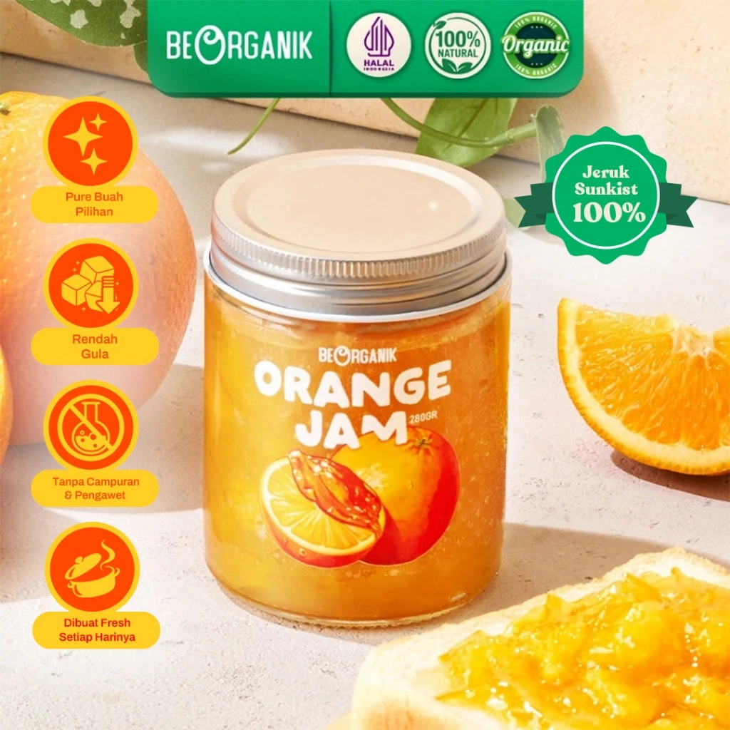 BEORGANIK ORANGE JAM / SELAI JERUK 280GR