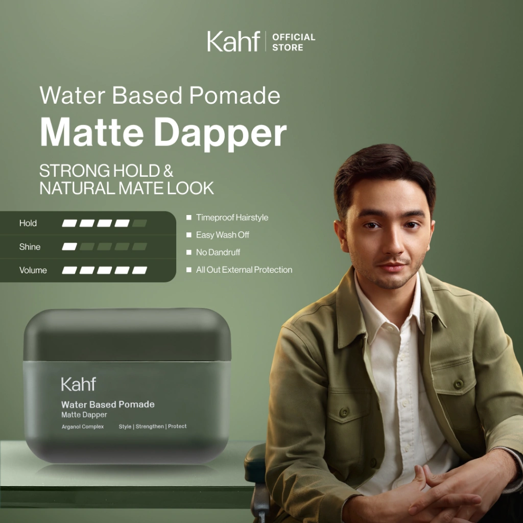 [POMADE NIKAHAN BRE] Kahf Water-based Pomade Matte Dapper 70 g - Pomade Rambut Pria - Approved by Barber and Suitable for Daily Use