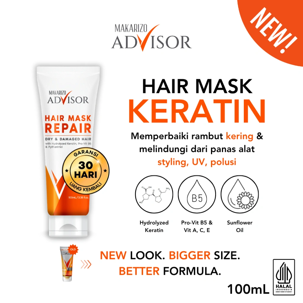 Makarizo Advisor Hair Repair Mask 100 mL - Masker Rambut / Hair Mask / Rambut Lembut