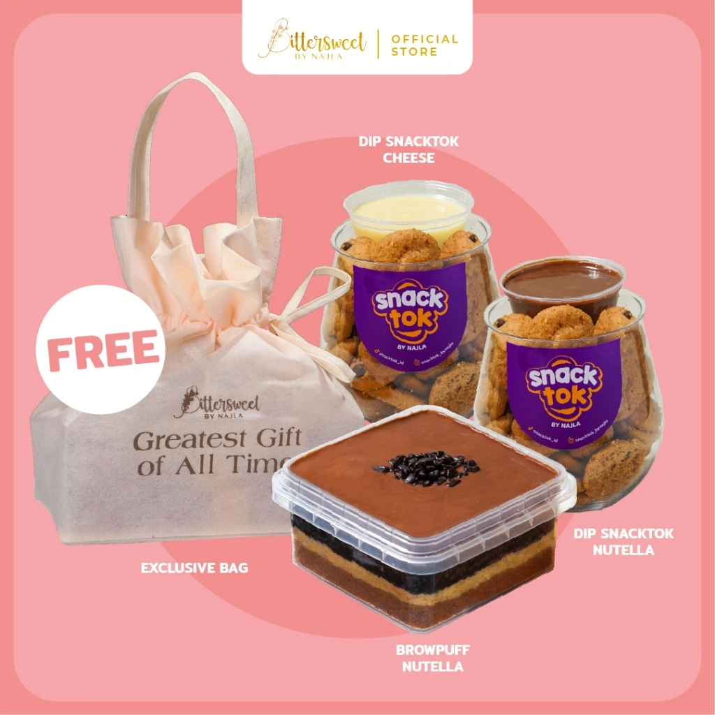 [ Exclusive ] ( FREE BAG ) Browpuff Nutella + Snacktok Dip Nutella + Snacktok Dip cheese