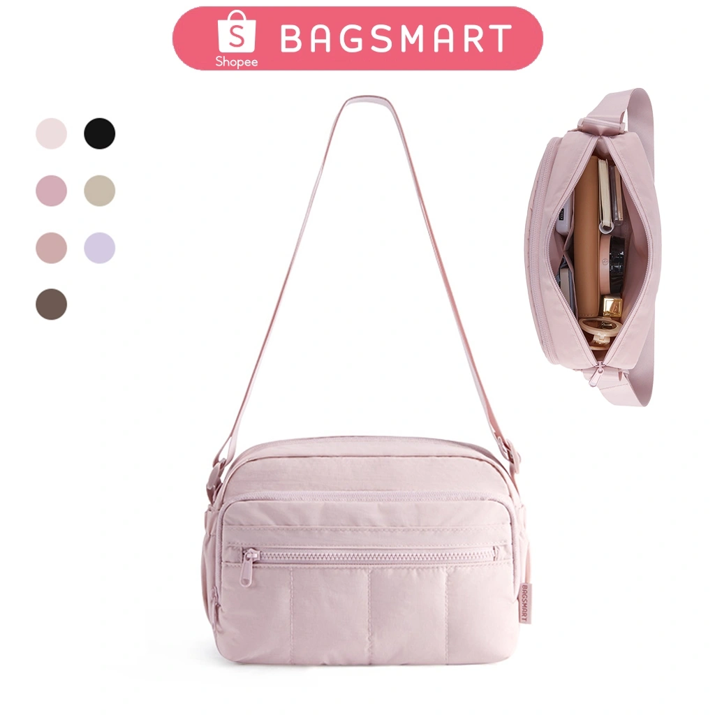 BAGSMART Tas Wanita Multifungsi Tas Selempang Tas Bahu Shoulder Bag Fashion Ringan Anti Air