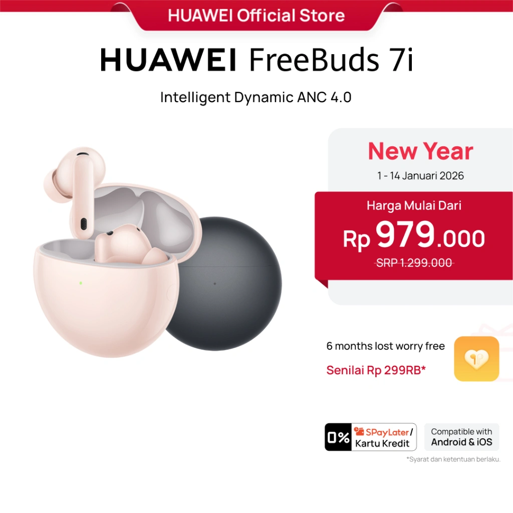 HUAWEI FreeBuds 7i TWS | Intelligent Dynamic ANC 4.0 | Spatial Audio l Clear Calls with Six Mics | IP54 [PROMO SPECIAL]